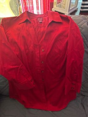 212 Collection Women’s Red Button-Down Shirt